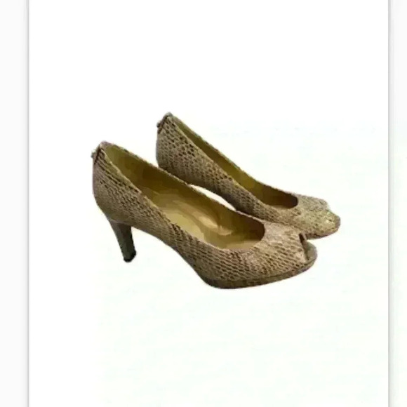 Stuart Weitzman logoplainfield snakeskin leather pumps - Picture 3 of 7